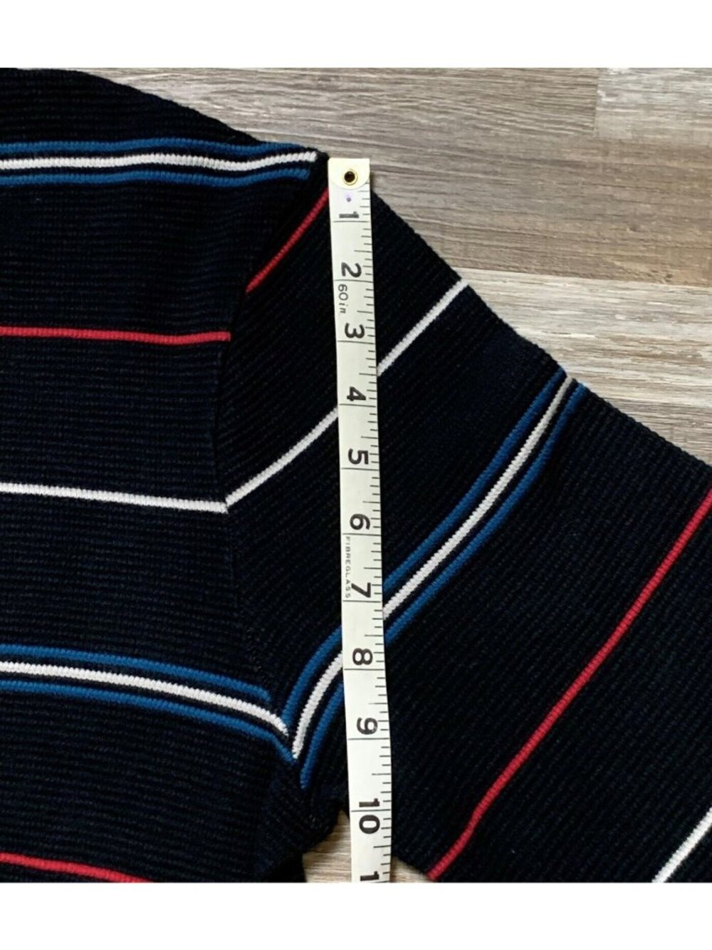 VURT Knit Sweater Mens Size XL Black Striped Long Sleeve Pullover Crew Neck - Picture 11 of 12